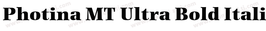 Photina MT Ultra Bold Italic字体转换